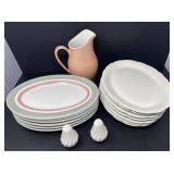 Various Plates, Salt & Pepper Shakers, Pitcher