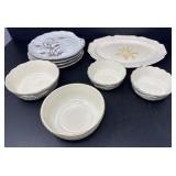 Four Lenox Bowls, Four App Plates, One Platter