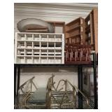 Wooden and Metal Storage Shelves