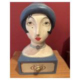 Art Deco Flapper Girl Storage Box