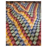 Handmade Quilt, Tumbling Blocks Pattern