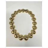 Signed Givenchy Vintage Gold Tone Chunky Necklace