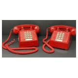 Vintage Crimson Telephones by Cortelco