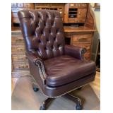 Brass Stuffed Executive Office Chair
