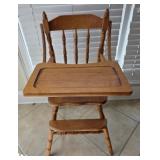 Wooden High Chair with Tray
