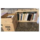 Variety of Cookbooks, Shelf and Box of Recipes