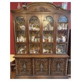 Spanish Mediterranean-Style Solid Wood China Hutch