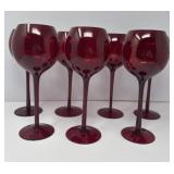 Ruby Red Wine Glasses