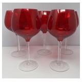 Red Aromatic Balloon Wine Glasses