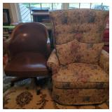 Recliner Rocker & Leather Desk Chair