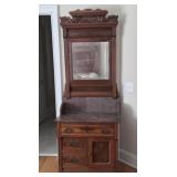Antique Eastlake Dresser with Mirror Attached