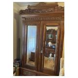 Antique Mirrored Armoire