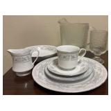 Floral China and Glasses