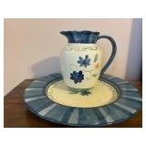 Pfaltzgraff Pitcher and Platter