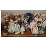 Collection of Porcelain Victorian Dolls