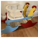 Vintage Wooden Toddler Rocker
