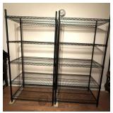 Two Heavy Duty Metal Storage Shelves B