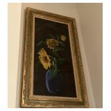 Gold Framed Sunflower Painting