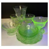 Uranium Glass Bowls, Sherbet and More