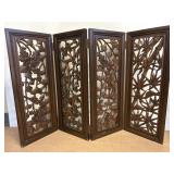 Table Top Carved Wooden Screen