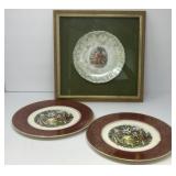 Royal Bavarian Framed Plate, 23K Trimmed Plates