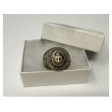 Vintage Sterling US Navy Ring, Size 9.5