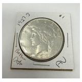 Better Date AU 1927-S Peace Dollar
