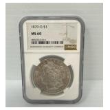 NGC 1879-O MS60 Morgan Dollar