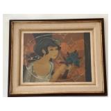 MC Woman with a Blue Bouquet, Signed 23/150