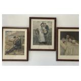 Three Clarence Underwood Vintage Style Prints