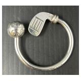 Sterling Silver Golf Club Key Chain