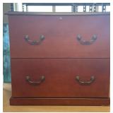 Two Drawer Lateral Cherry File Cabinet