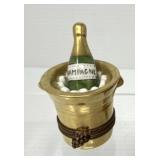 Champagne Limoges Trinket Box