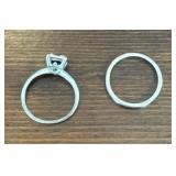 14K Gold Ladies Wedding Band Set