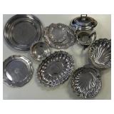 Silver Plate Clam Server, Trays, Bowls and Lid