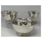 Revere Silver Plate Bowl Set