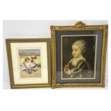 Cassatt and Van Dyck Child Prints
