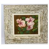 Hibiscus Oil Painting Signed Joseph