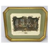 Octagon French Billiard Scene