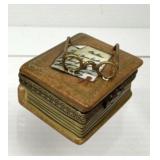Book with Glasses Limoges Trinket Box
