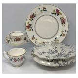 Wedgwood Covered Dish, Plate, Cups and Saucer