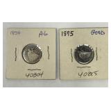 1854 and 1875 Seated Liberty Dimes