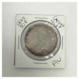 AU 1825 Bust Half Dollar