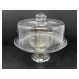 Glass Cake Plate with Dome