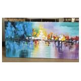 Embellished Print on Canvas, Contemporary Style