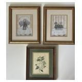 Three Floral Prints