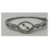 Sterling Silver Hinged Bangle Bracelet