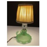Vintage Houzex Uranium Glass Finger Lamp
