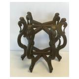 Fish Bowl Wooden Planter Stand