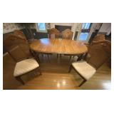 Dining Table and Can Back Dining Chairs